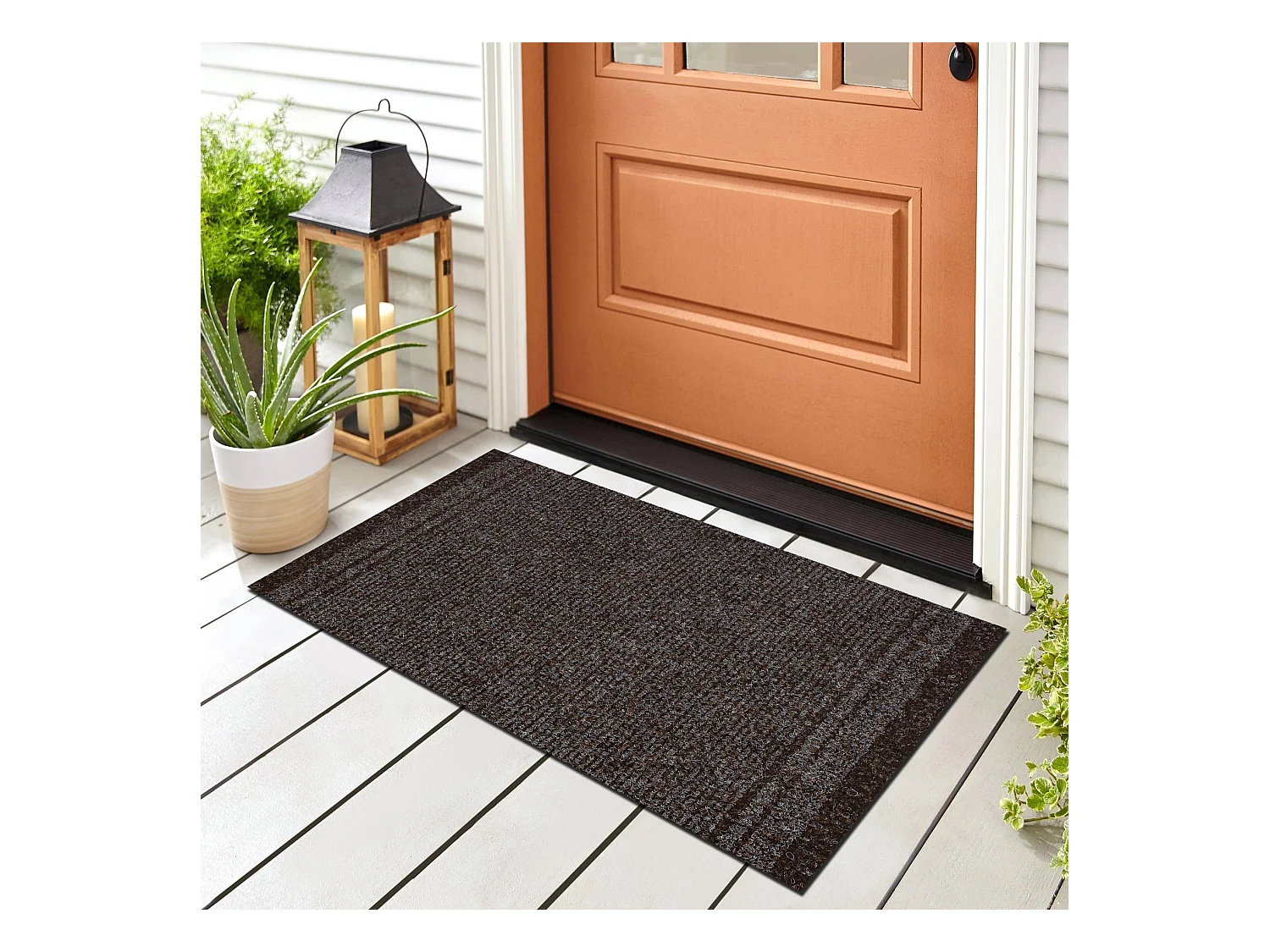 PAILLASSON TAPIS DE COULOIR ANTIDÉRAPANT MALAGA marron 7058 100x840 cm