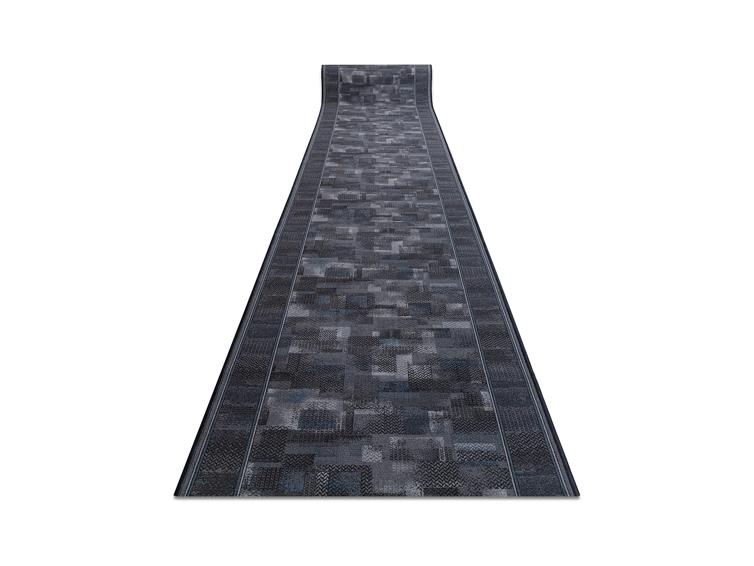 TAPIS DE COULOIR ANTIDÉRAPANT TRIBE anthracite 100x530 cm