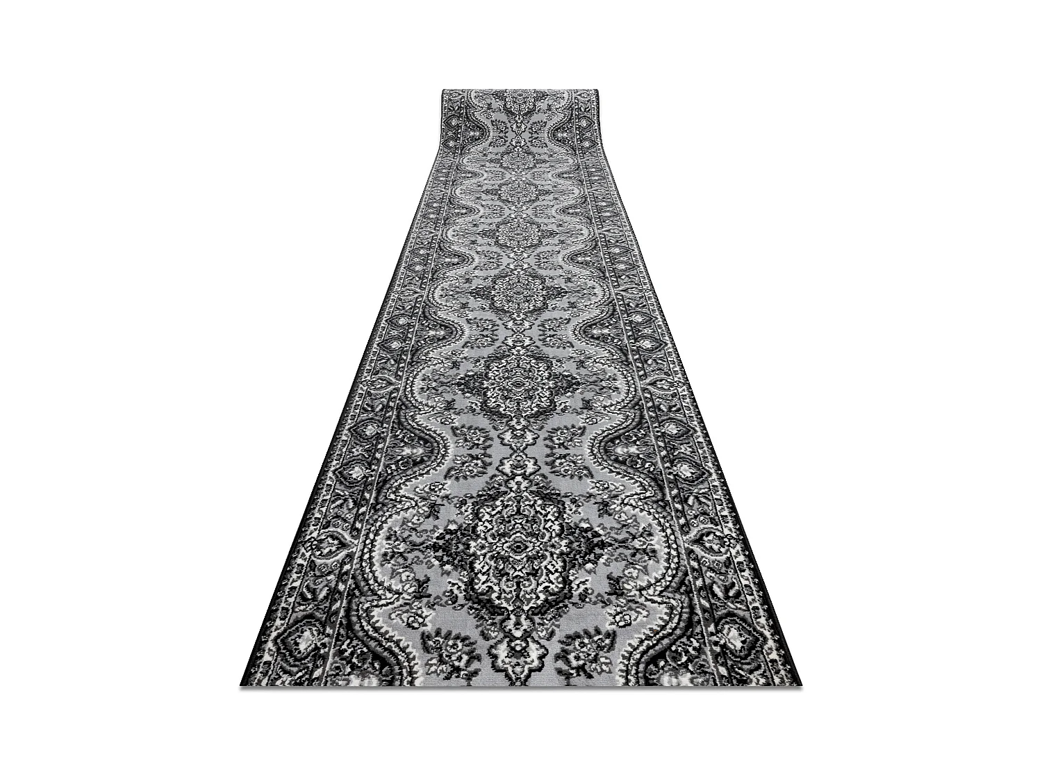 TAPIS DE COULOIR BCF MORAD Wiosna rougette gris 100x340 cm