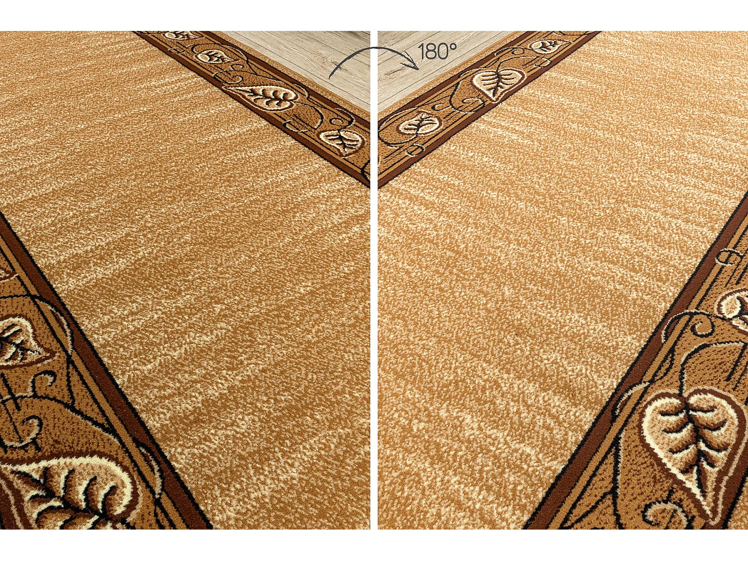 TAPIS DE COULOIR BCF FELIKS vieil or 140x1300 cm