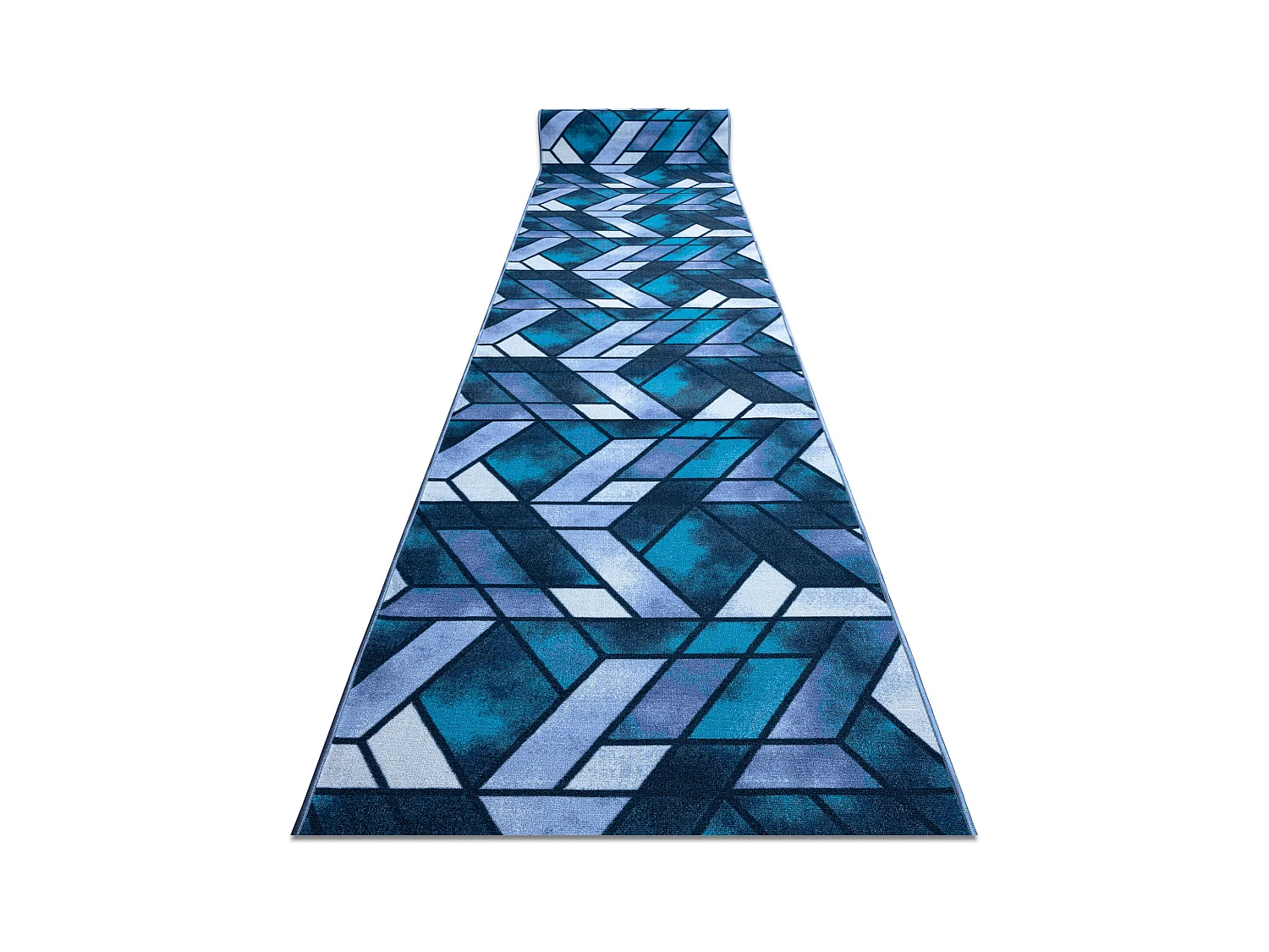 TAPIS DE COULOIR ANTIDÉRAPANT ROMBY diamants bleu marine 110x120 cm