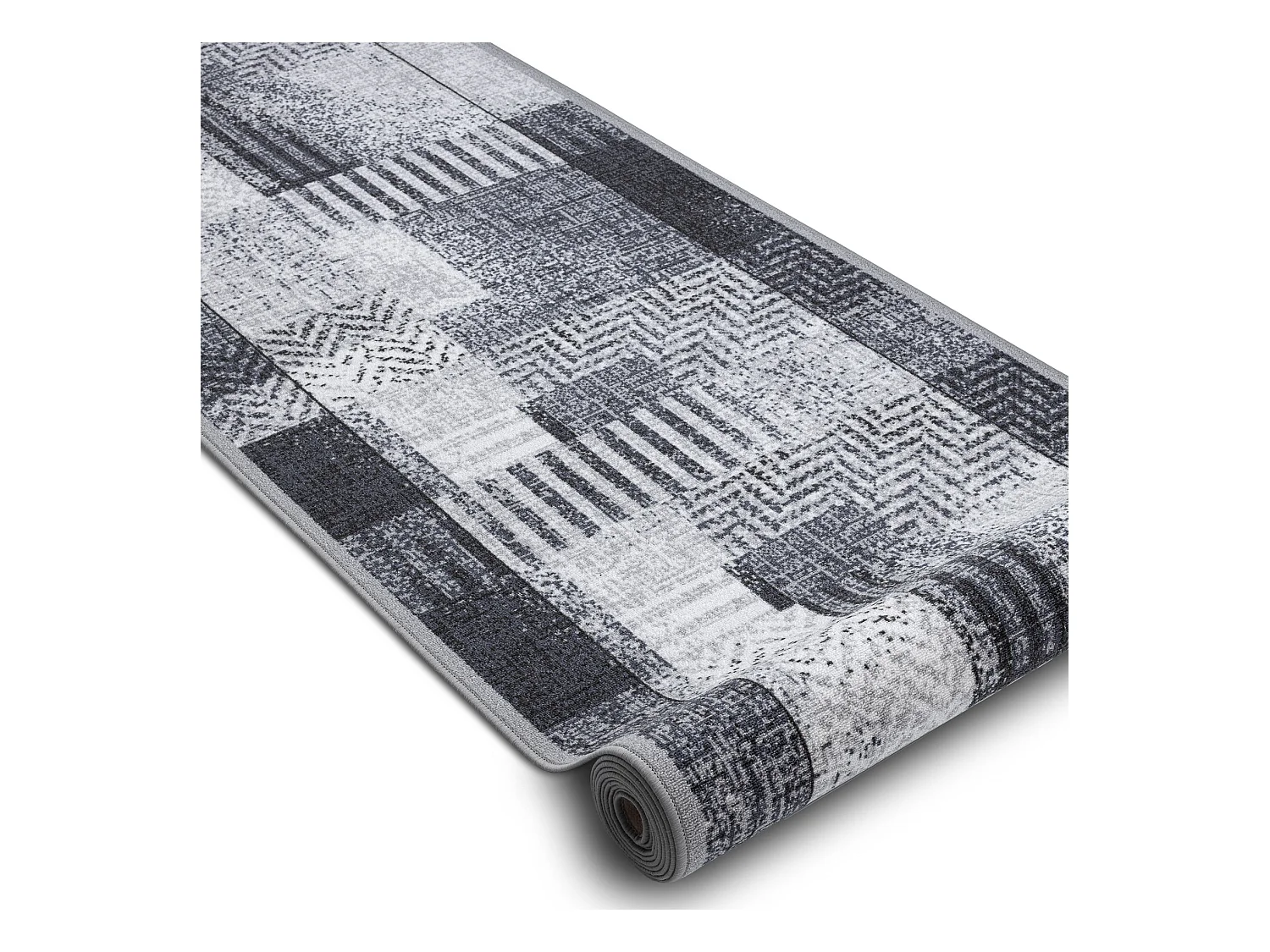 TAPIS DE COULOIR antidérapant ESSENZA gris 67x1100 cm