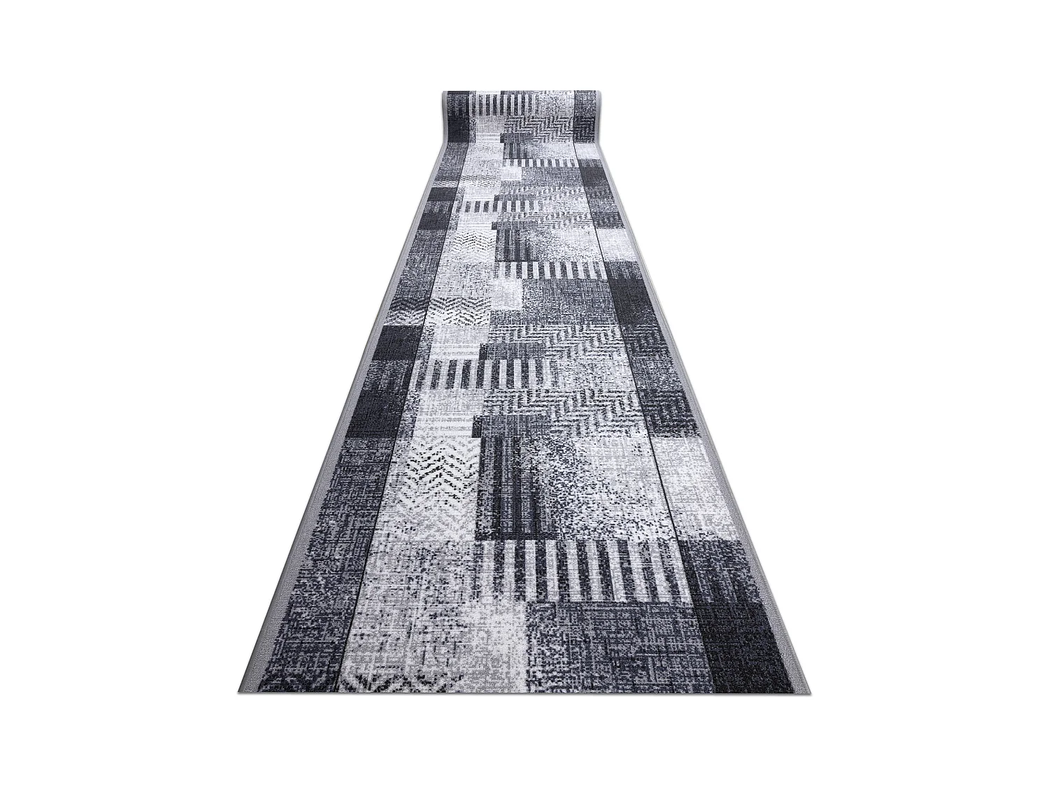 TAPIS DE COULOIR antidérapant ESSENZA gris 67x1100 cm