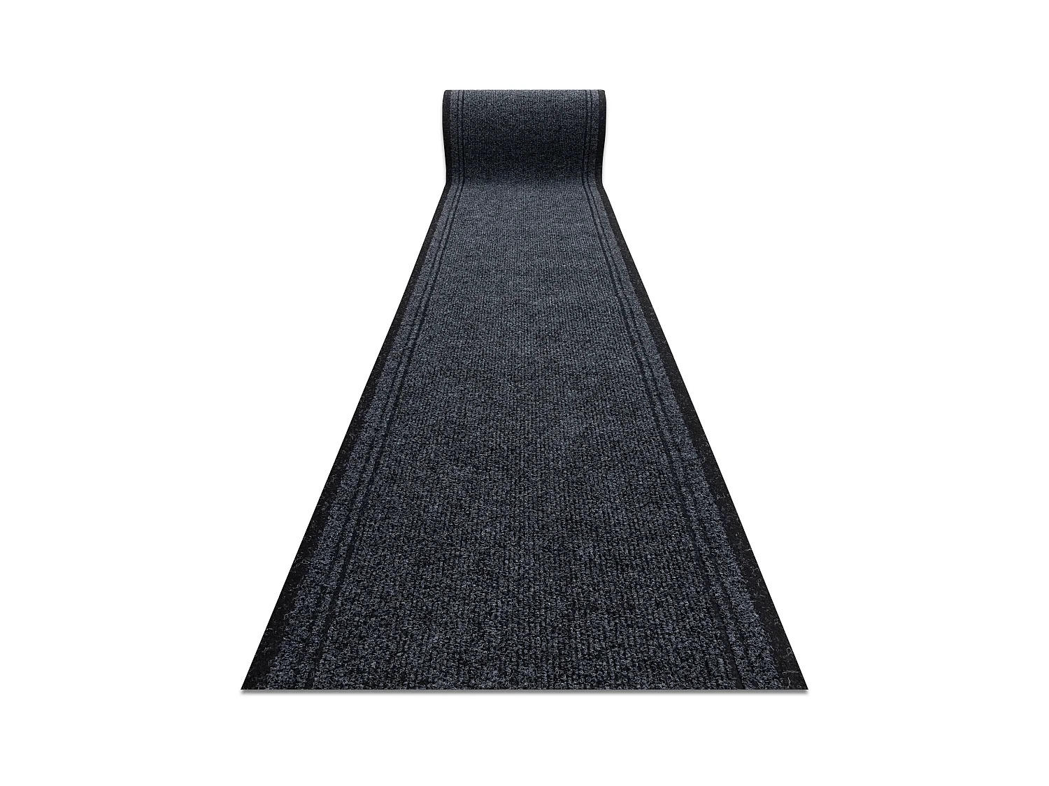 Felpudo Alfombra de pasillo con refuerzo de goma MÁLAGA antracita 208 100x870 cm