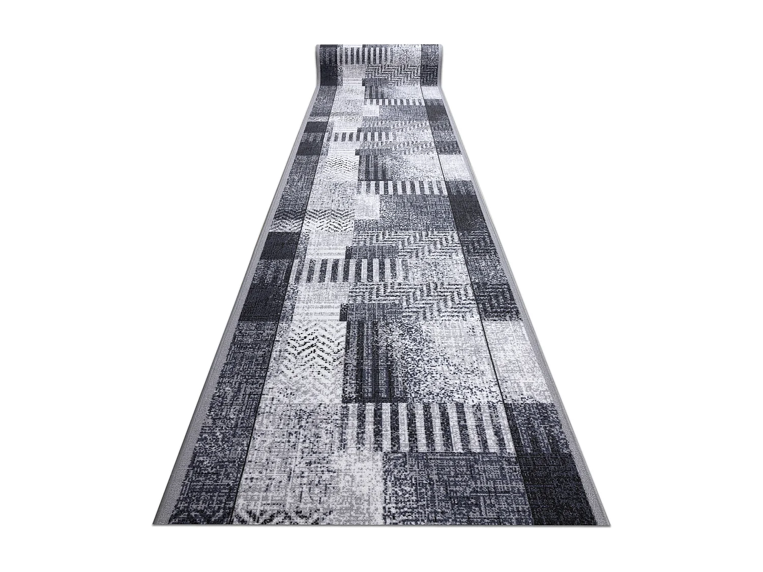 TAPIS DE COULOIR antidérapant ESSENZA gris 67x830 cm