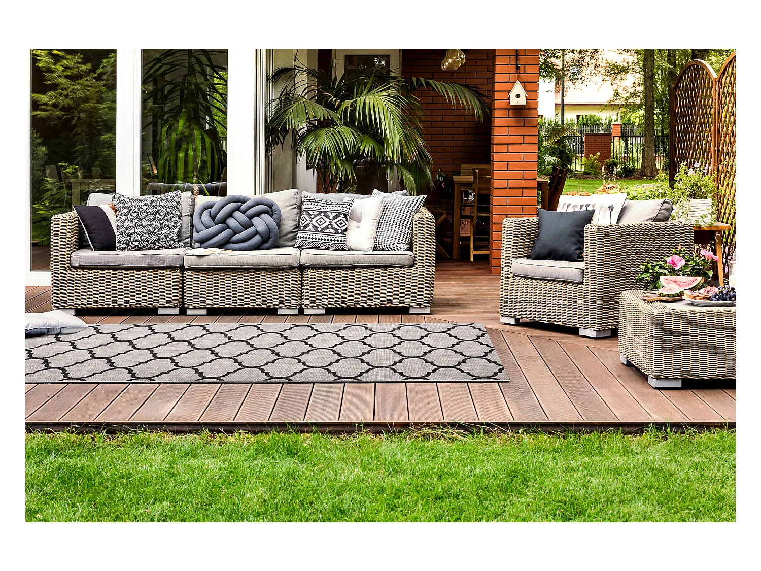 TAPIS DE COULOIR SIZAL FLOORLUX modèle 20608 Treillis marocain argent 70x450 cm