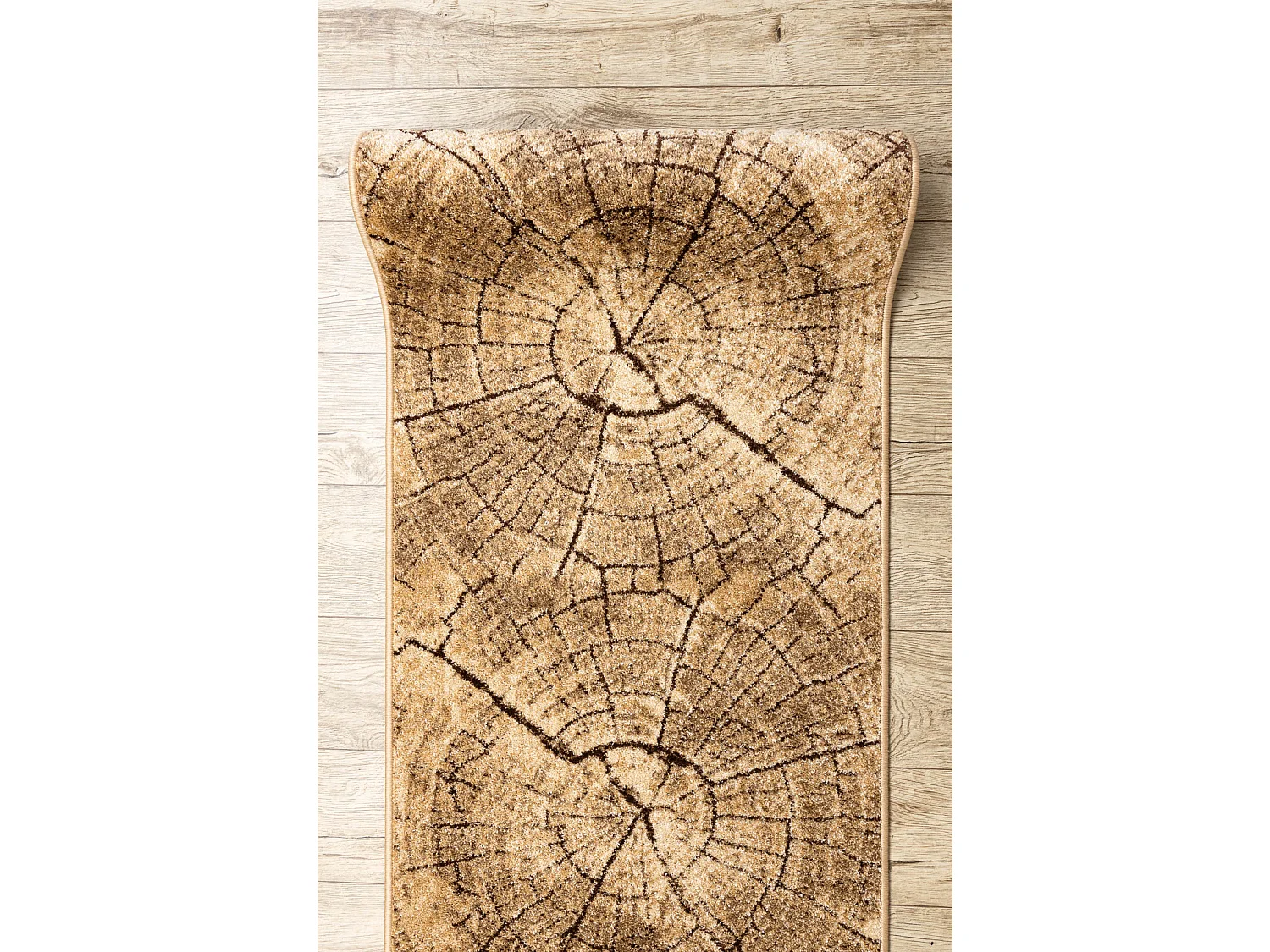 Tapis de couloir KARMEL Tronko Arbre Bois noix 80x890 cm