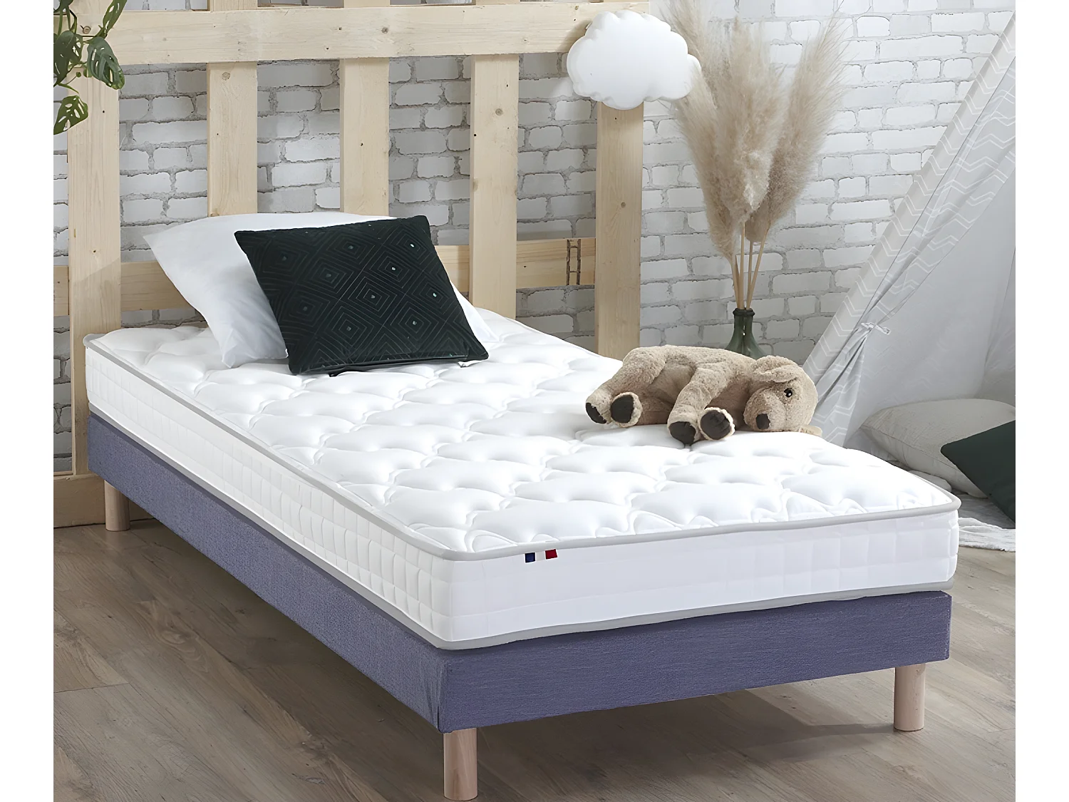 Matelas Mousse Haute Résilience + Latex 3 zones ESSENCE - made in France Dimensions - 90 x 190 cm