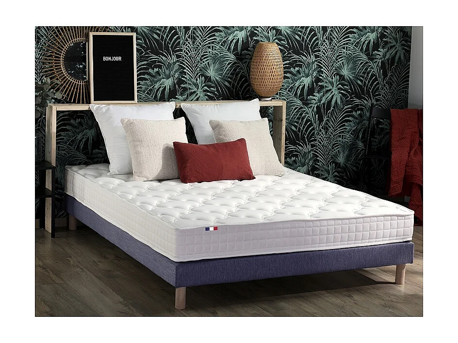 Matelas AZUR bi-confort mousse et mémoire de forme toutes saisons Dimensions - 140 x 190 cm