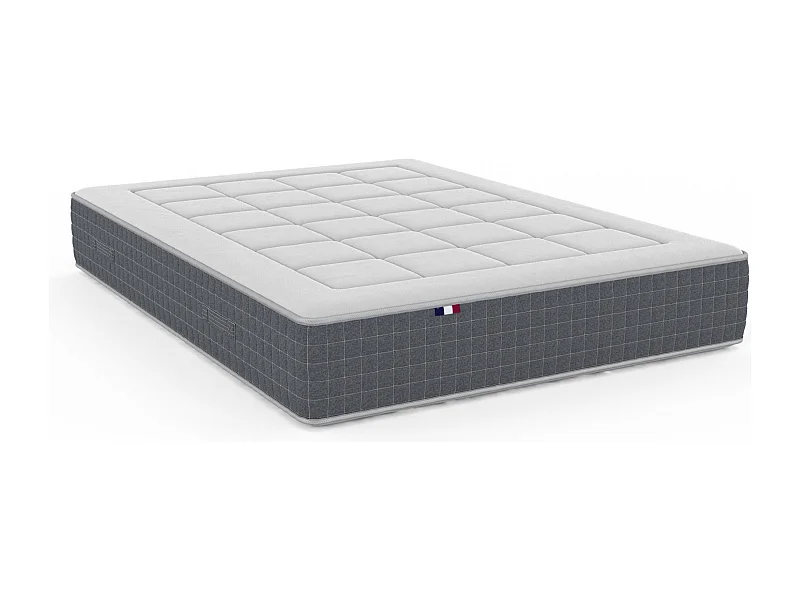 Matelas ressorts ensachés 7 zones MAX - soutien ferme et réversible Dimensions - 140 x 190 cm