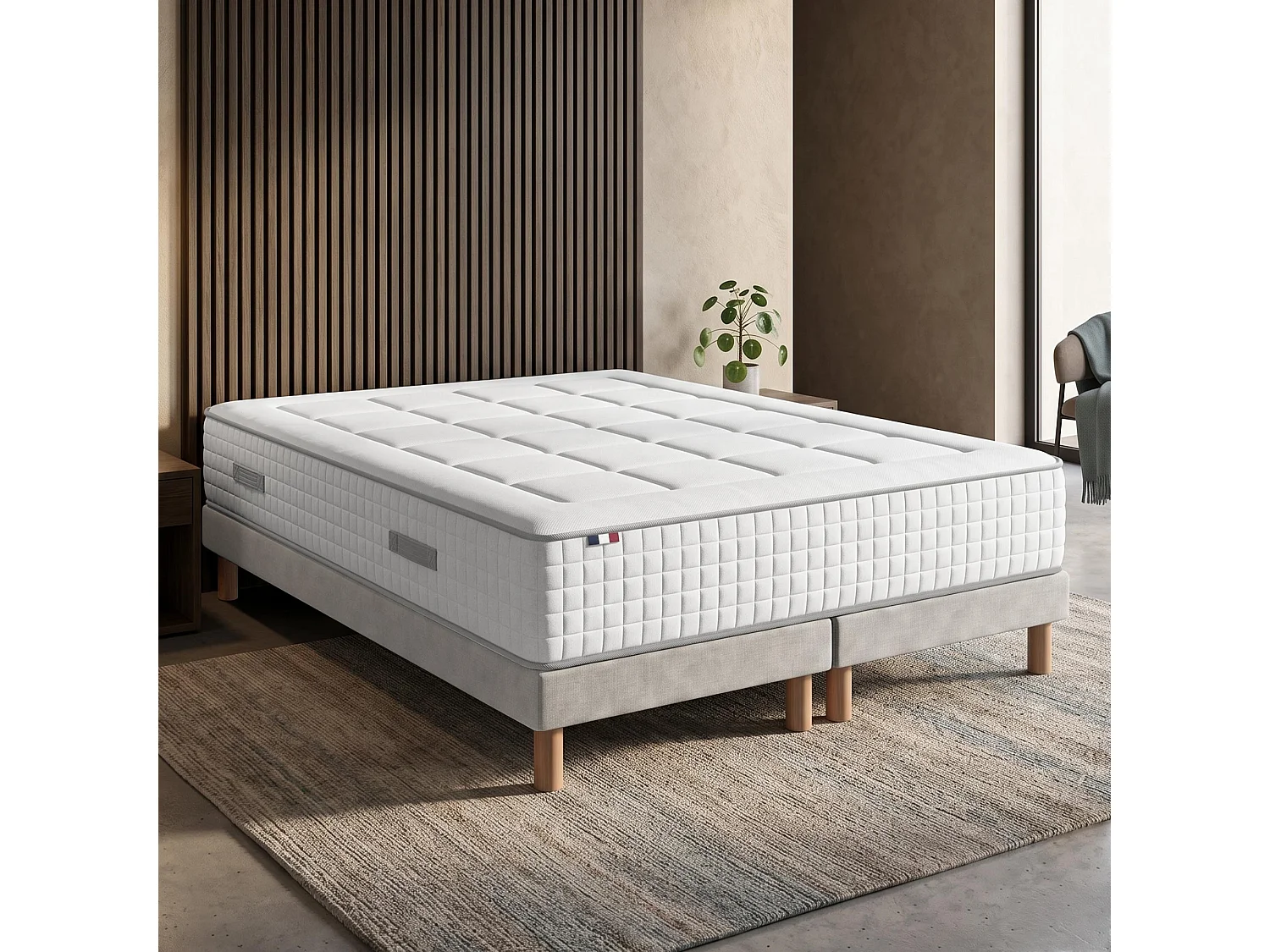 Matelas ressorts BELLAGIO, accueil mémoire de forme, H 28 cm Dimensions - 180 x 200 cm