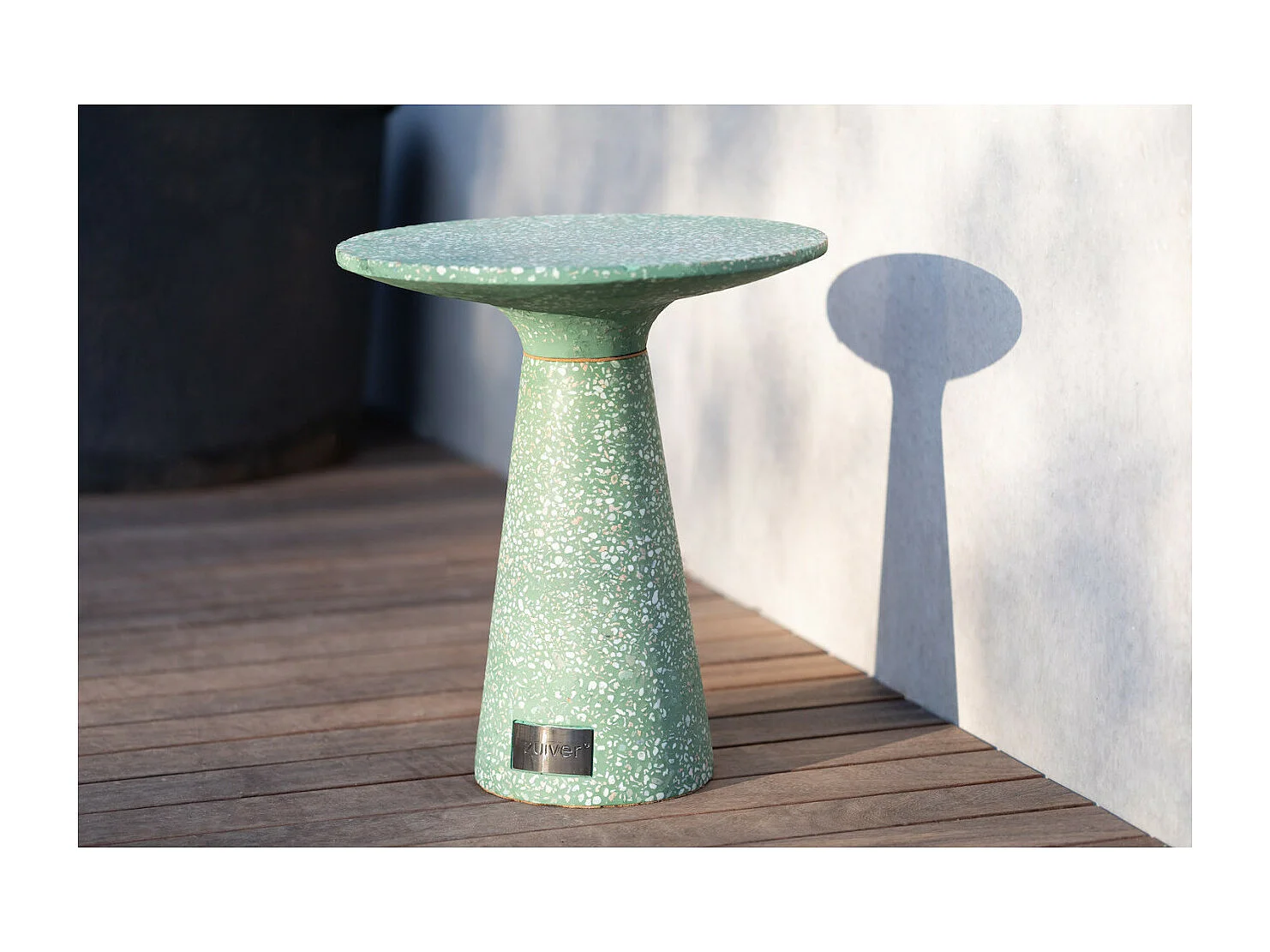 VICTORIA - Table d'appoint en terrazzo vert