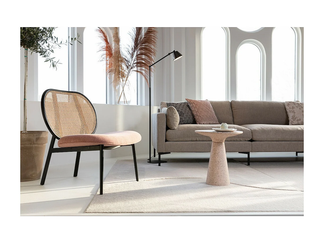 VICTORIA - Table d'appoint en Terrazzo Rose