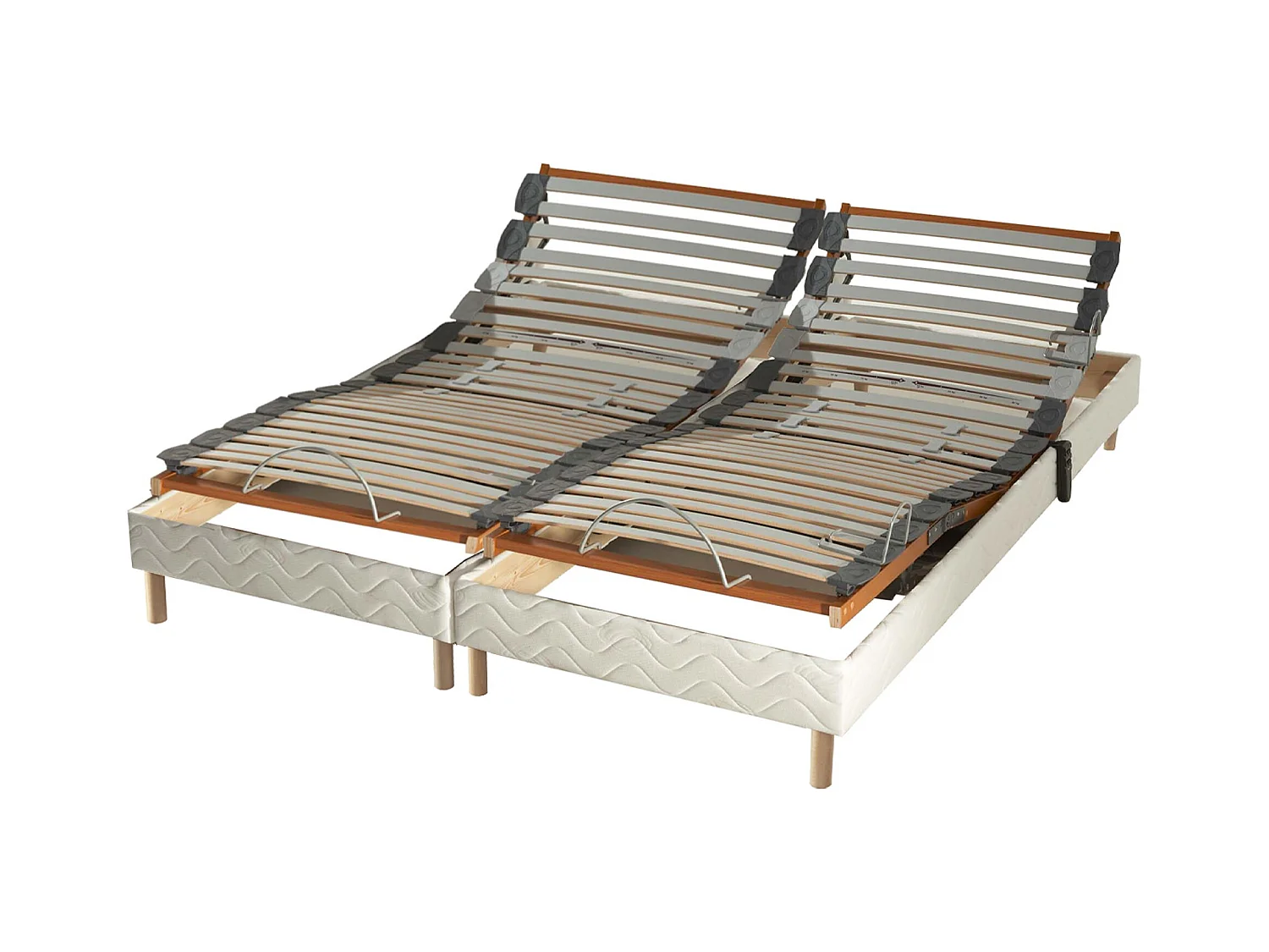 Lot de sommiers avec réglage fermeté au niveau lombaire Dimensions - 2x70 x 190 cm