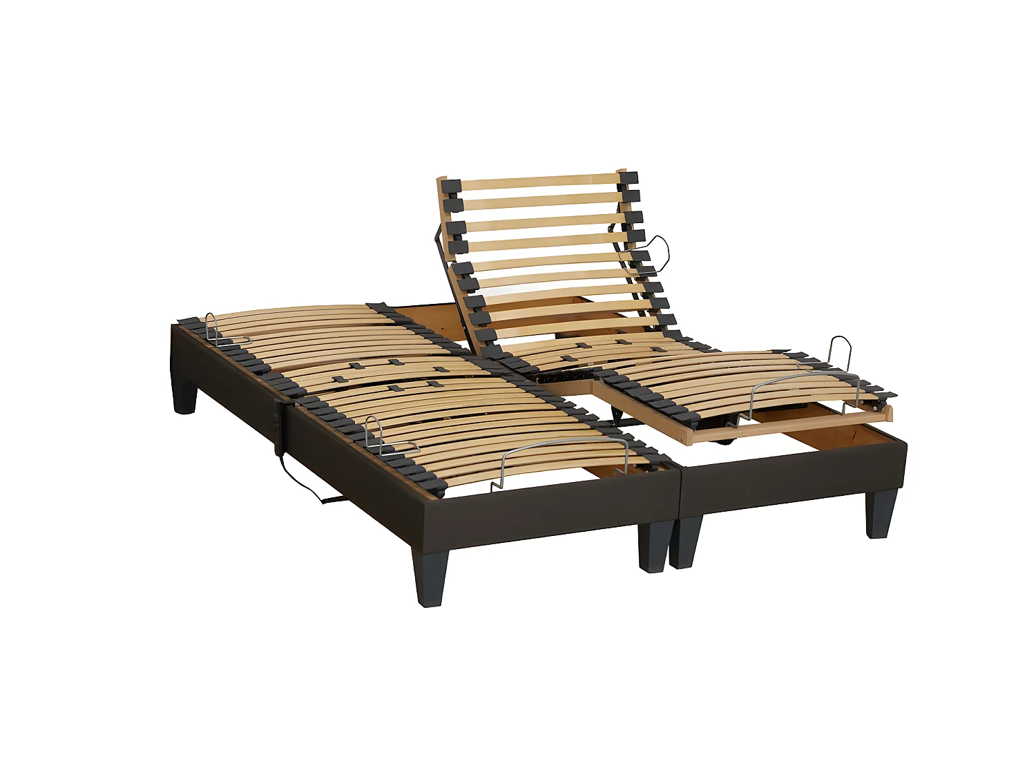 Lot de 2 sommiers de relaxation électrique VANESSA, confort ajustable Dimensions - 2x80 x 200 cm