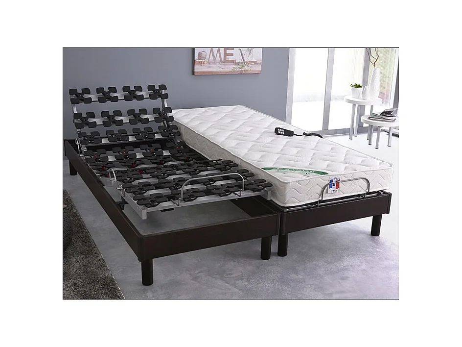 Lot 2 Sommiers relaxation electrique ellipse Dimensions - 2x90 x 200 cm
