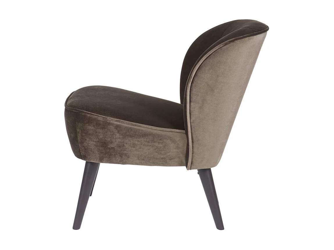 SARA - Fauteuil en velours vert chaleureux