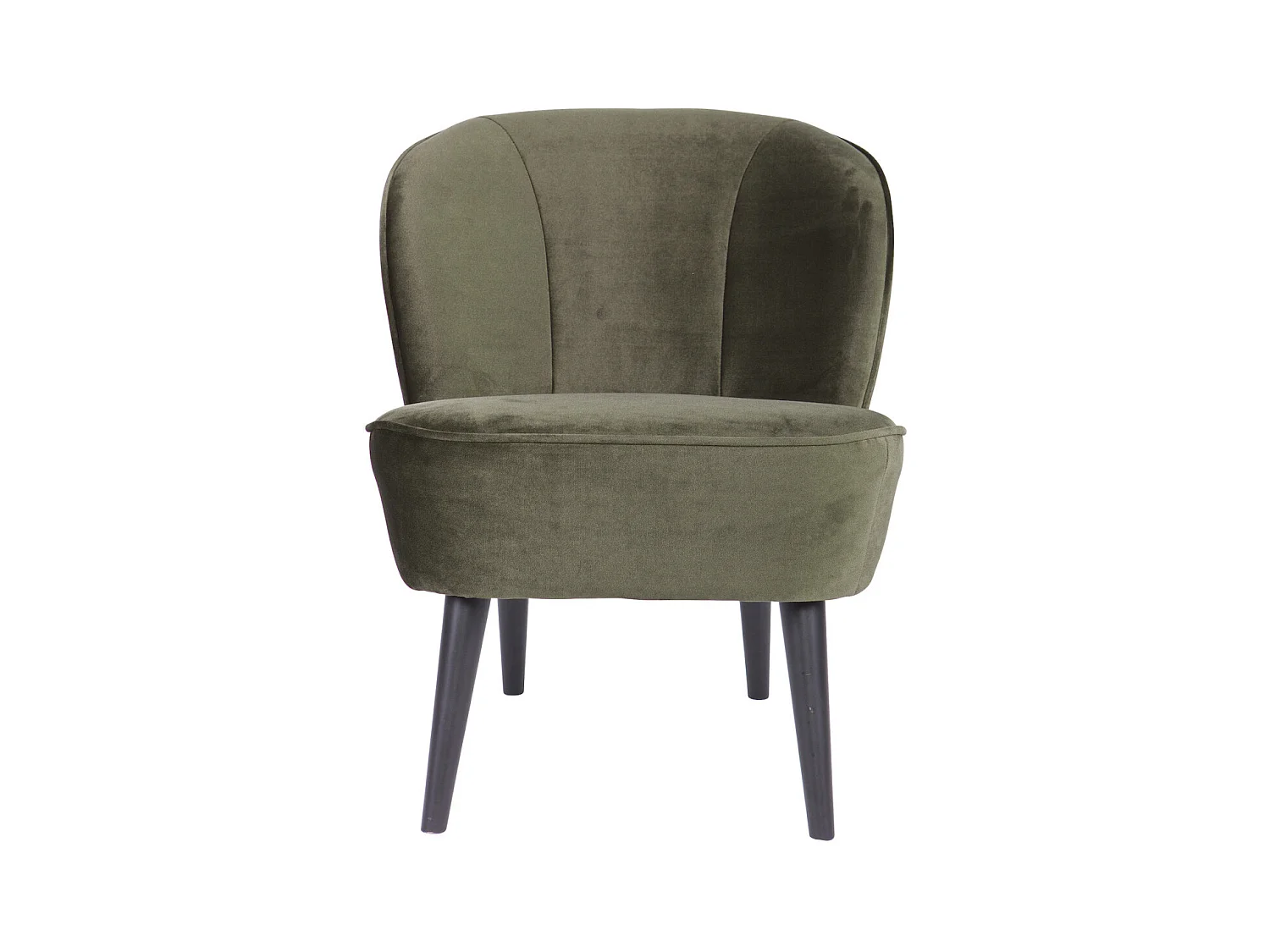 SARA - Fauteuil en velours vert chaleureux