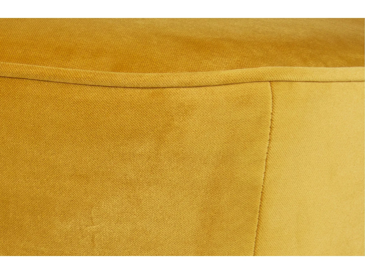 SARA - Fauteuil en velours jaune ocre