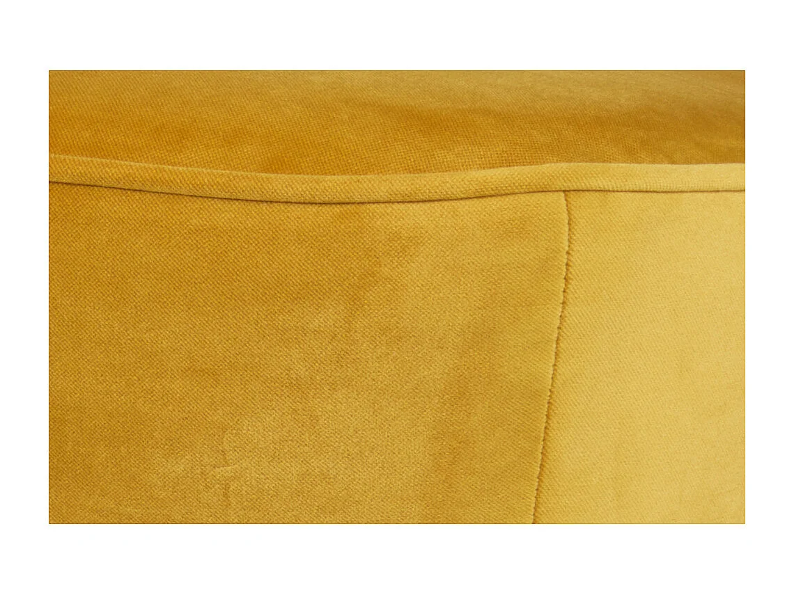 SARA - Fauteuil en velours jaune ocre