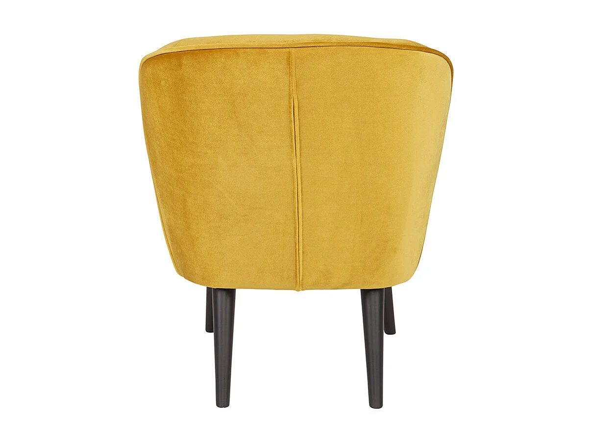 Sara - Fauteuil cocktail en velours - Ocre