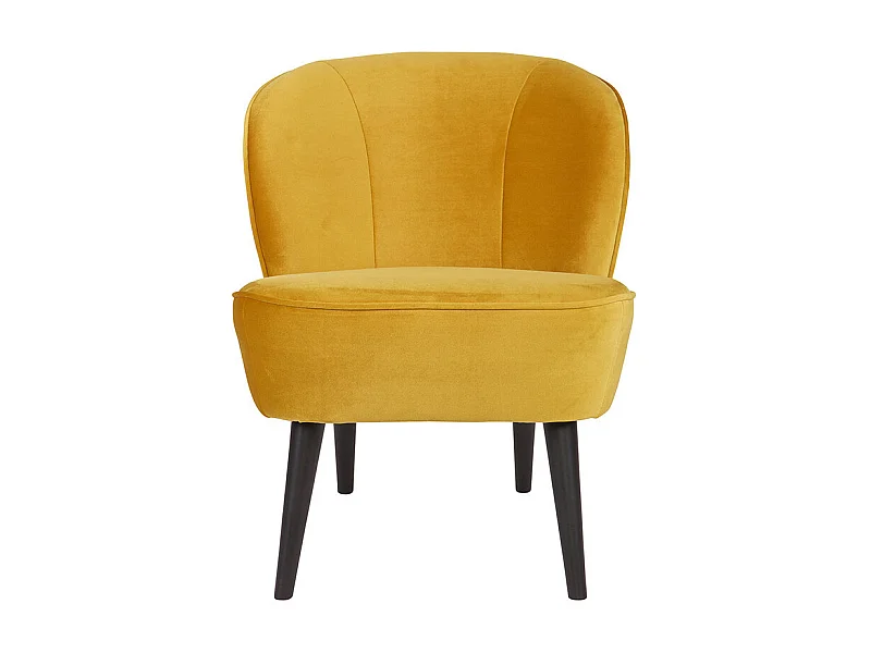 Sara - Fauteuil cocktail en velours - Ocre