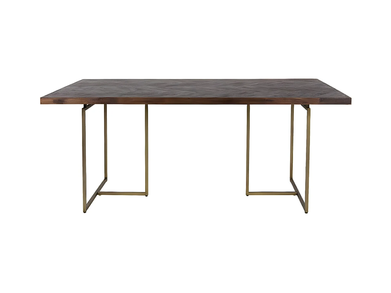 CLASS - Table de repas en bois d'Acacia et laiton