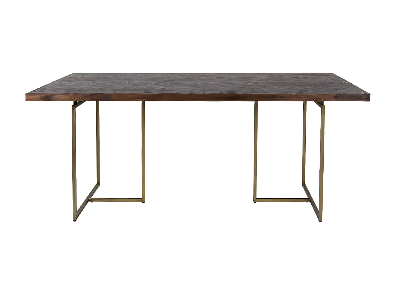 CLASS - Table de repas en bois d'Acacia et laiton