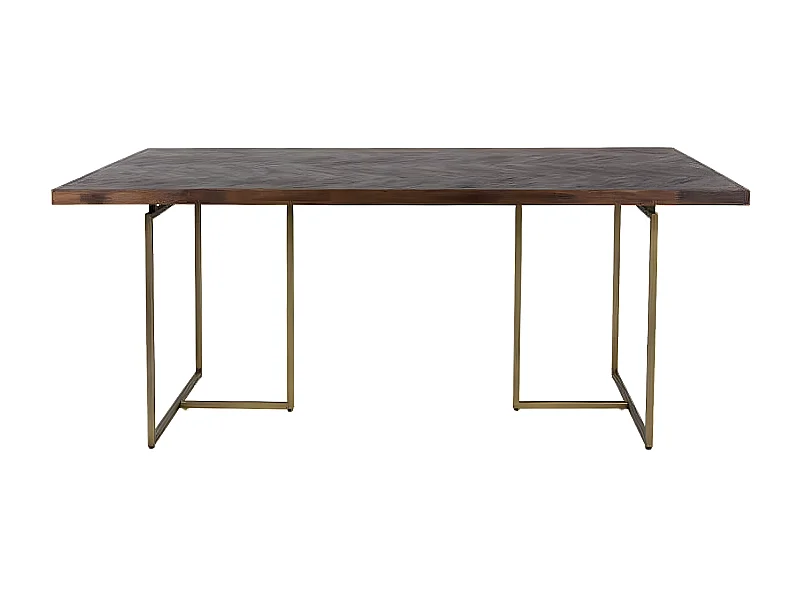 CLASS - Table de repas en bois d'Acacia et laiton