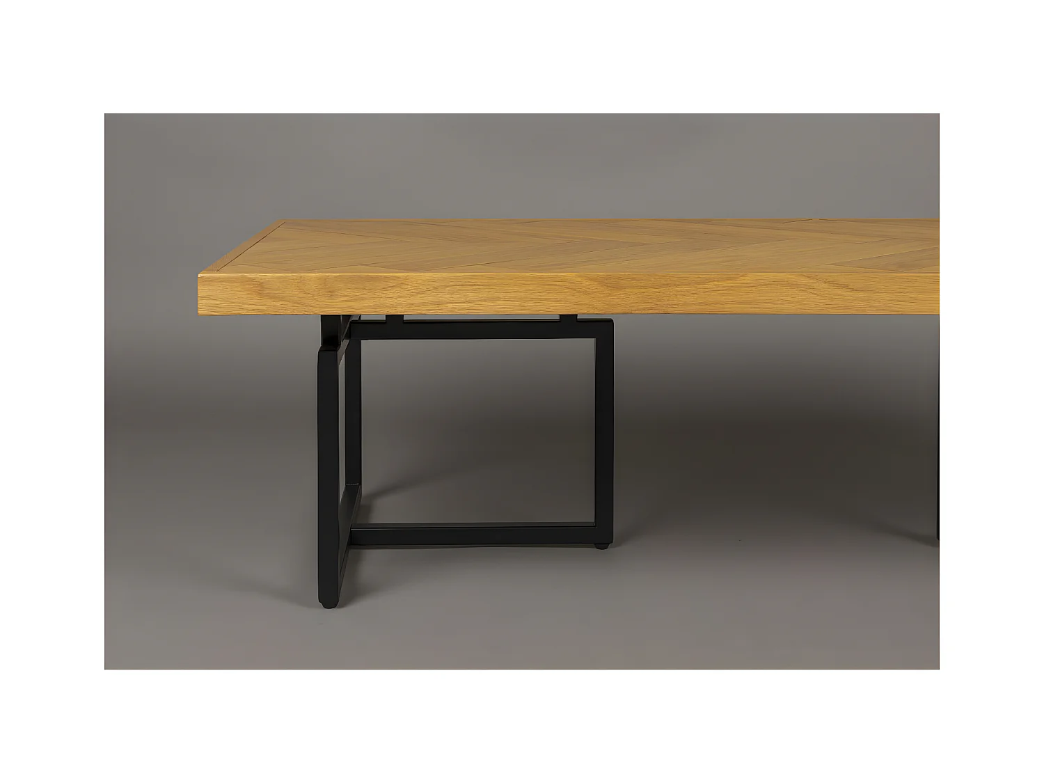 CLASS - Table basse en bois clair et acier noir
