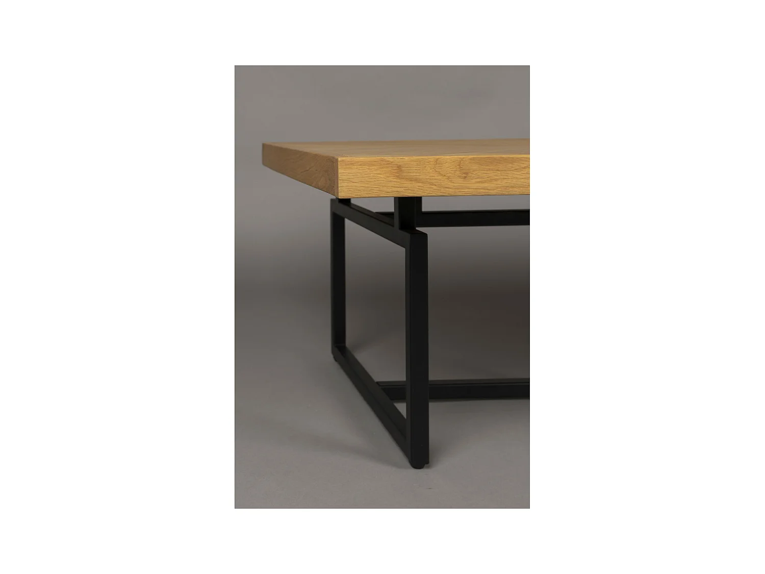 CLASS - Table basse en bois clair et acier noir