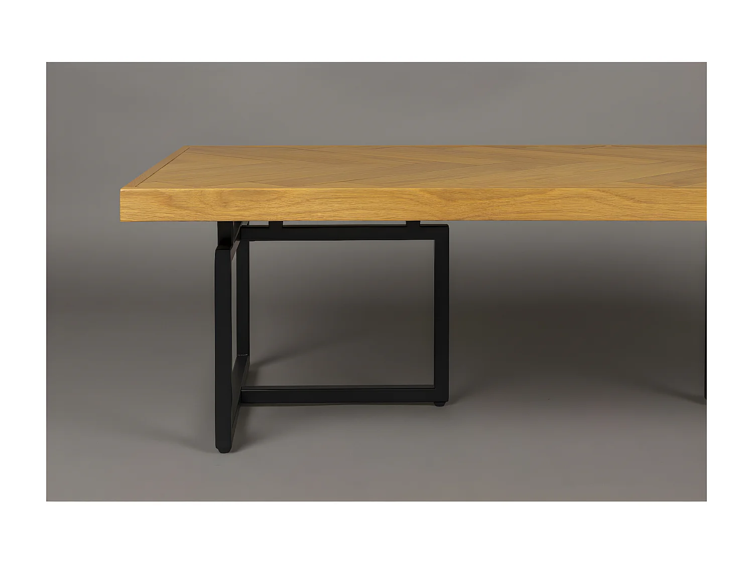 CLASS - Table basse en bois clair et acier noir