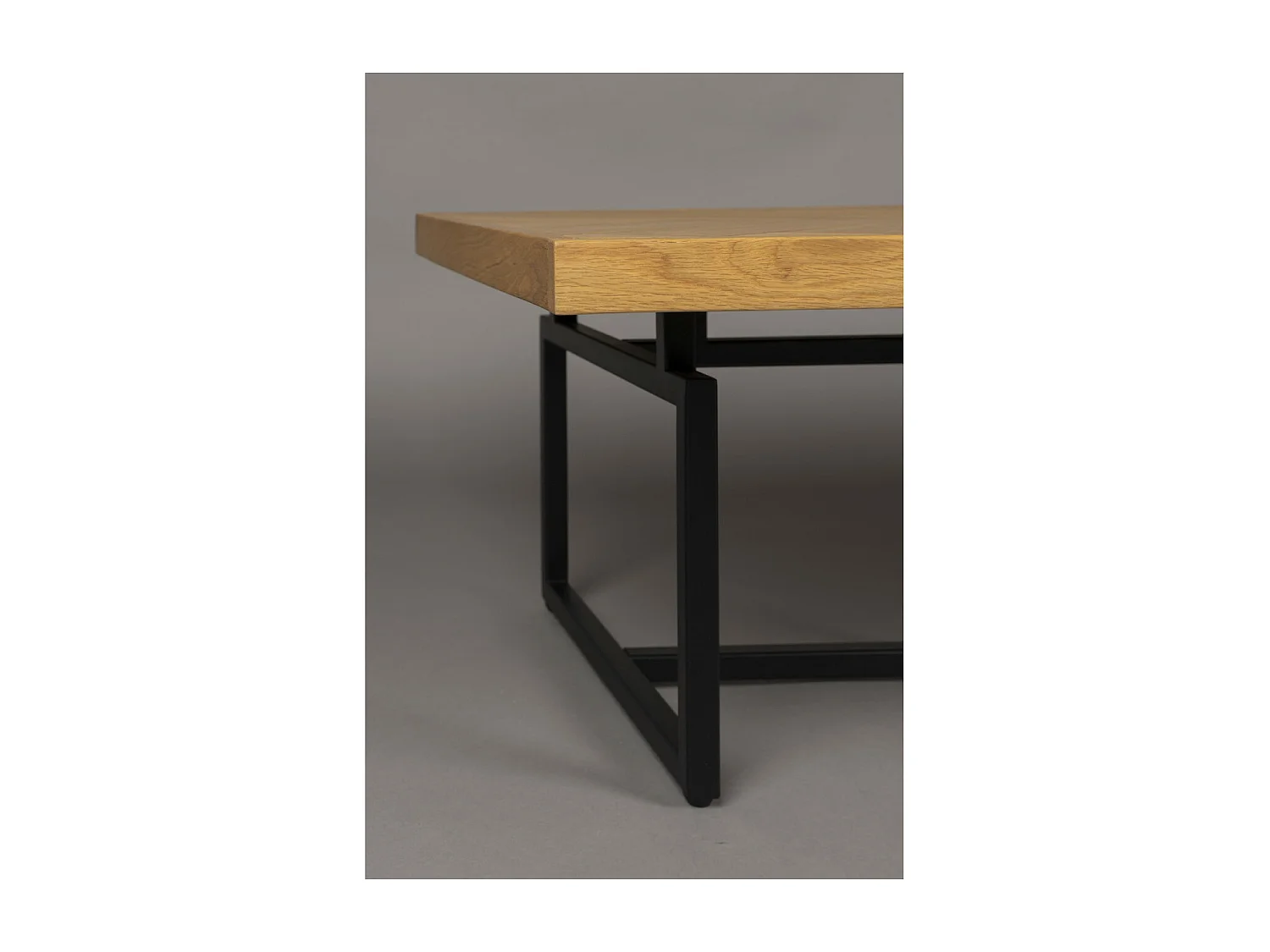 CLASS - Table basse en bois clair et acier noir