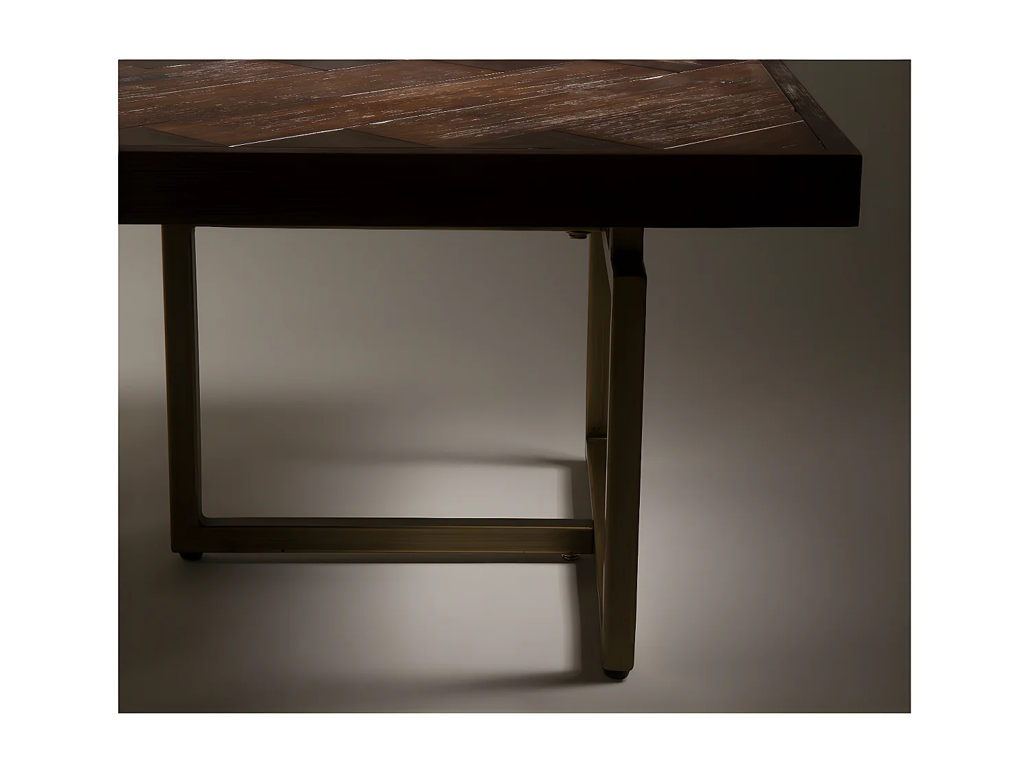 CLASS - Table basse de salon en bois et laiton