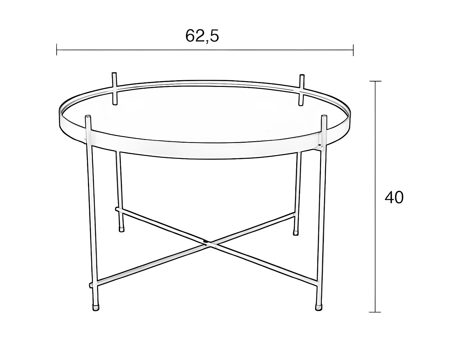 CUPID - Table basse en verre trempé et acier noir