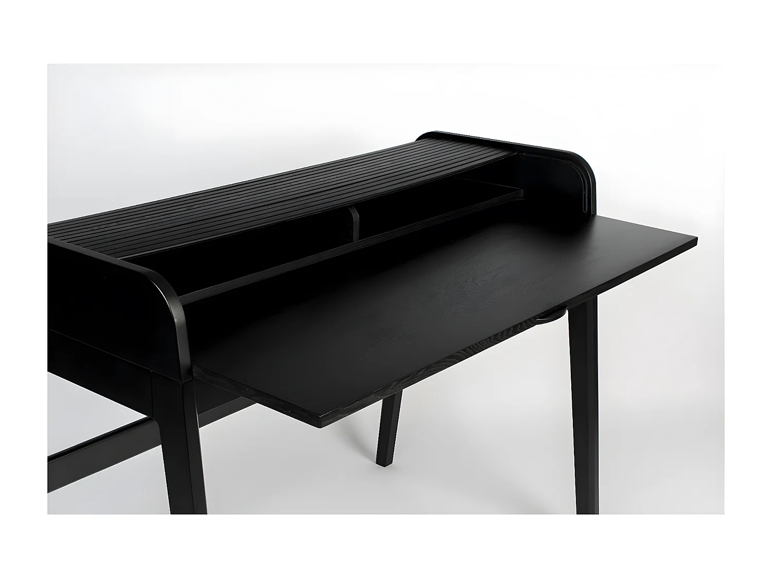 BARBIER - Schreibtisch aus Holz, Schwarz