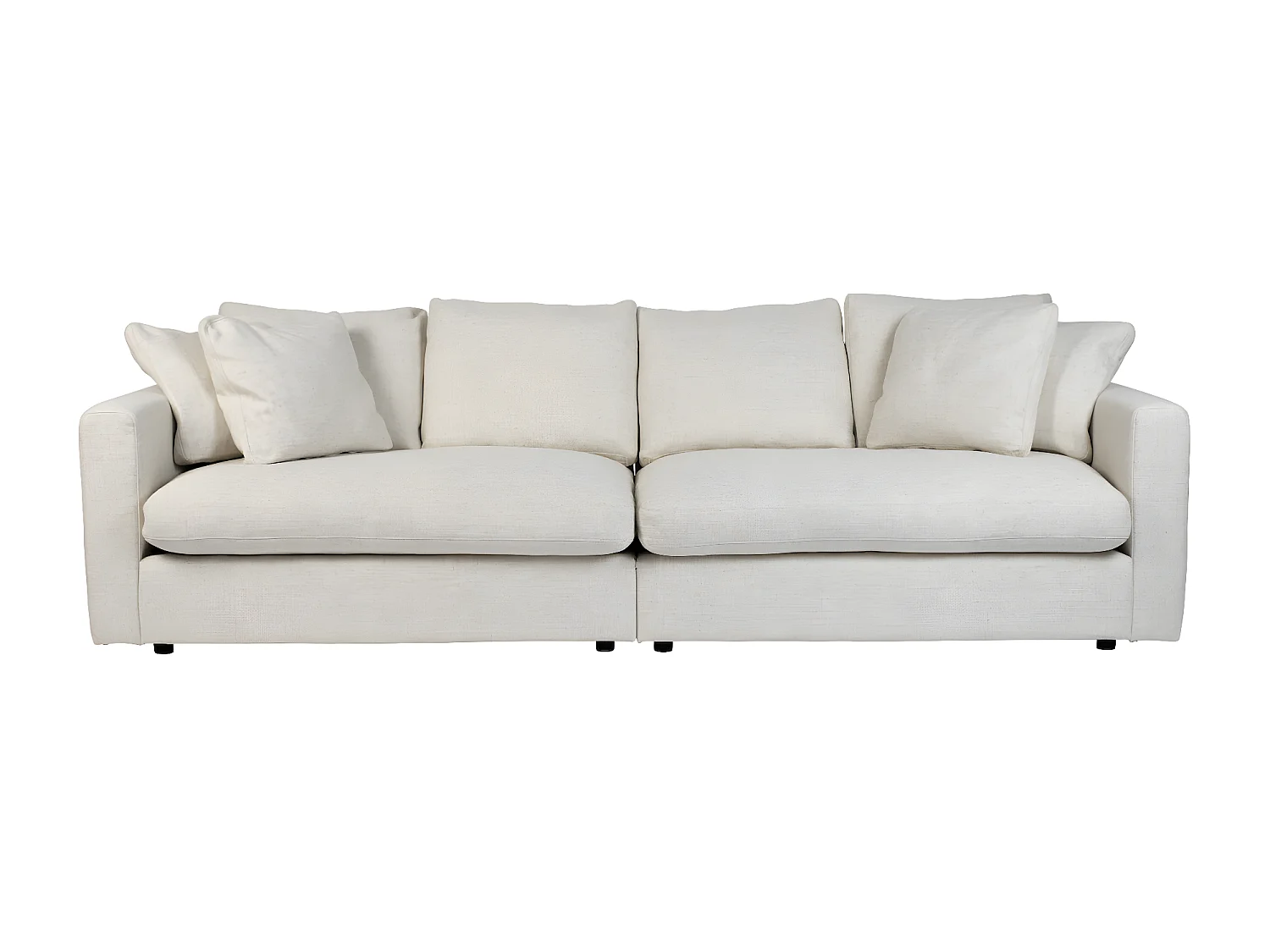 SENSE - Canapé 3 places en tissu crème