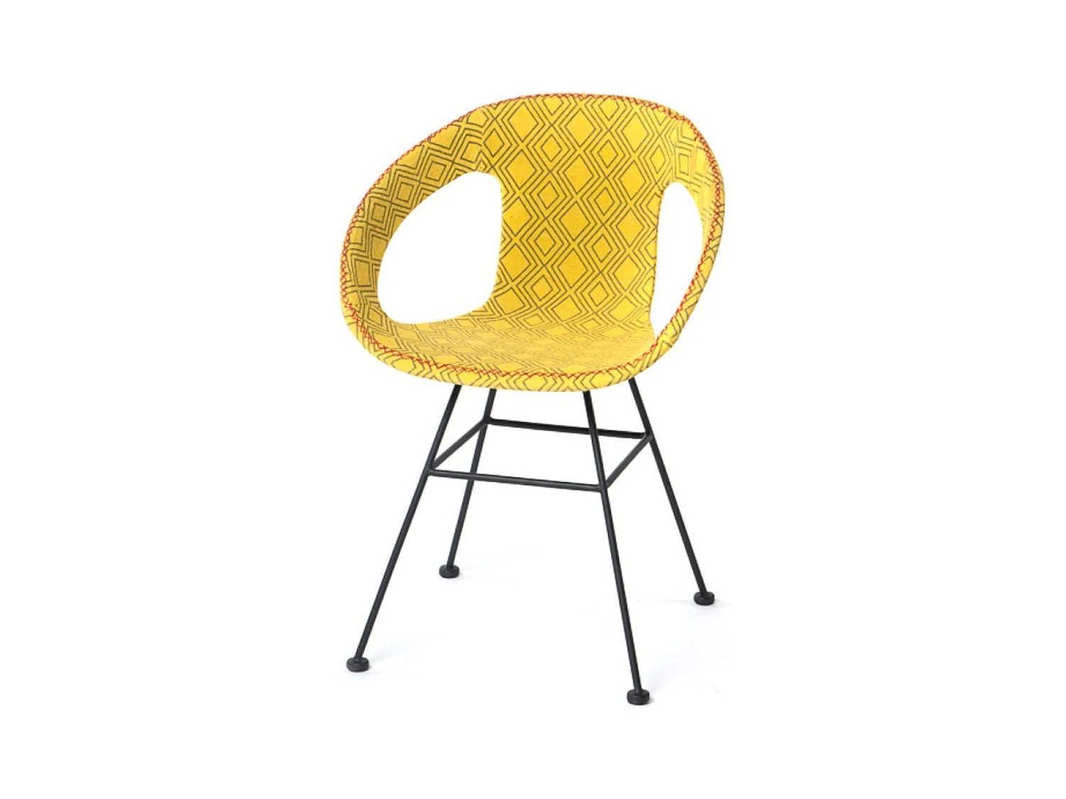 MAYA - Fauteuil de repas en coton jaune