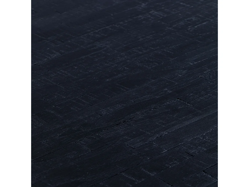 HAVANE - Table repas en bois de teck recyclé et acier noir