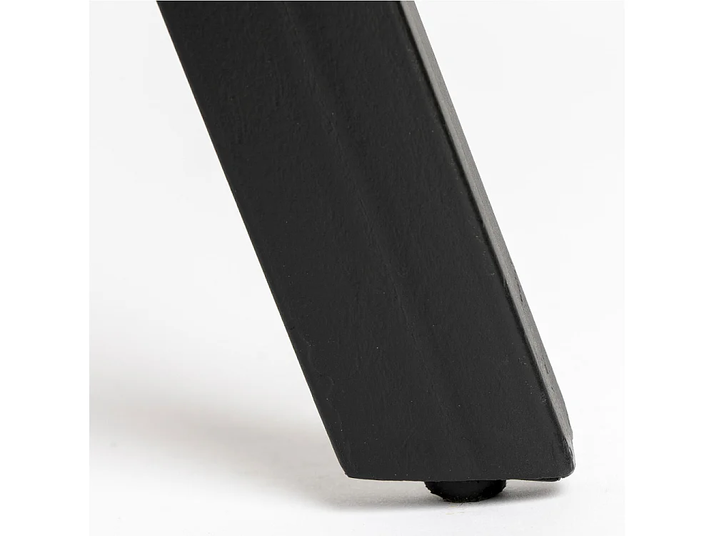 Suri - Table à manger 4 personnes en teck recyclé et métal - Noir