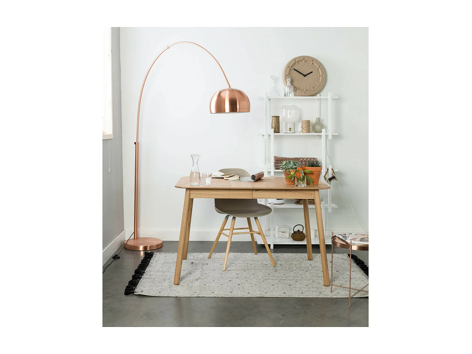 GLIMPS - Table extensible en bois clair design scandinave