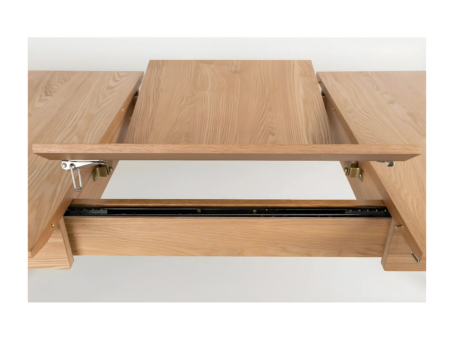 GLIMPS - Table extensible en bois clair design scandinave