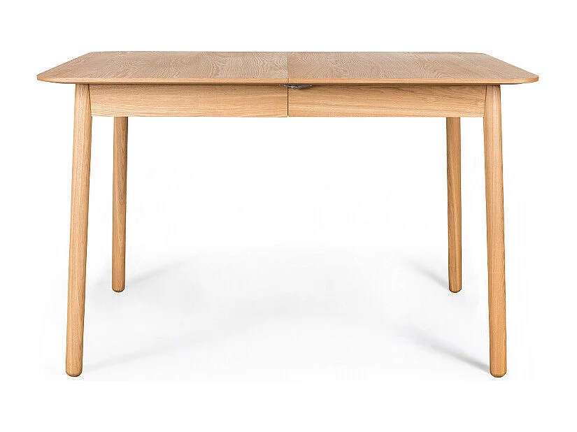 Glimps - Table à manger extensible 4 à 6 personnes 120-162x80cm en bois - Naturel