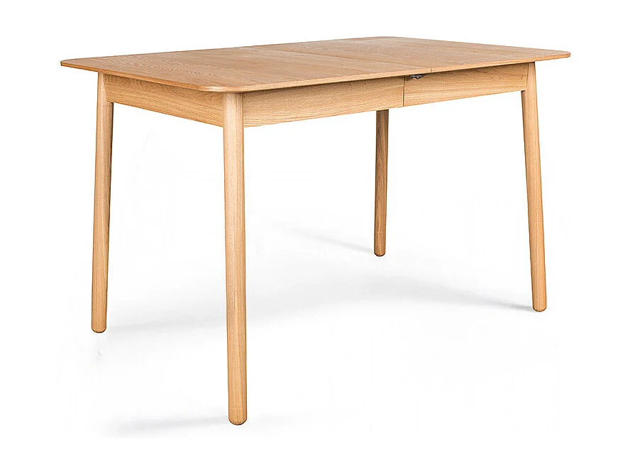 Glimps - Table à manger extensible 4 à 6 personnes 120-162x80cm en bois - Naturel
