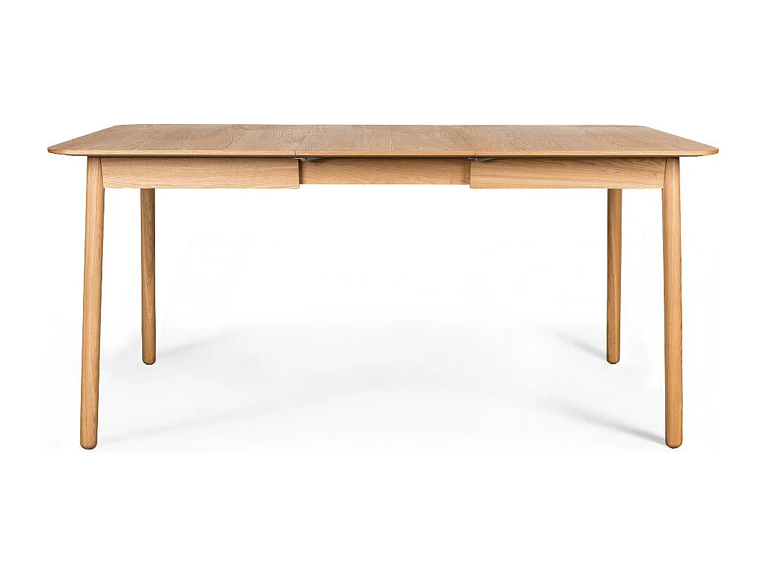 Glimps - Table à manger extensible 4 à 6 personnes 120-162x80cm en bois - Naturel