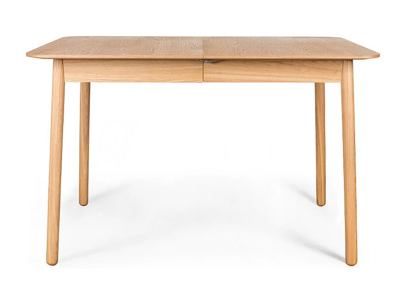 Glimps - Table à manger extensible 4 à 6 personnes 120-162x80cm en bois - Naturel