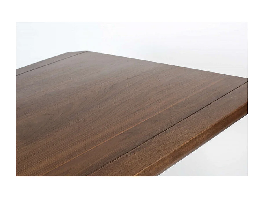 Storm - Table à manger 10 personnes aux bords arrondis en bois - Bois foncé