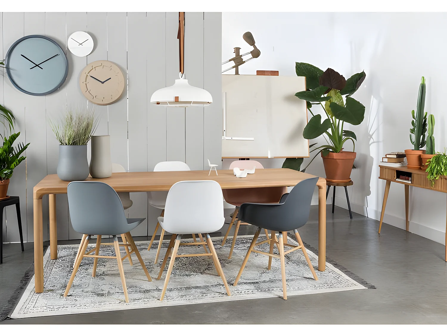 STORM - Table repas frêne naturel L180