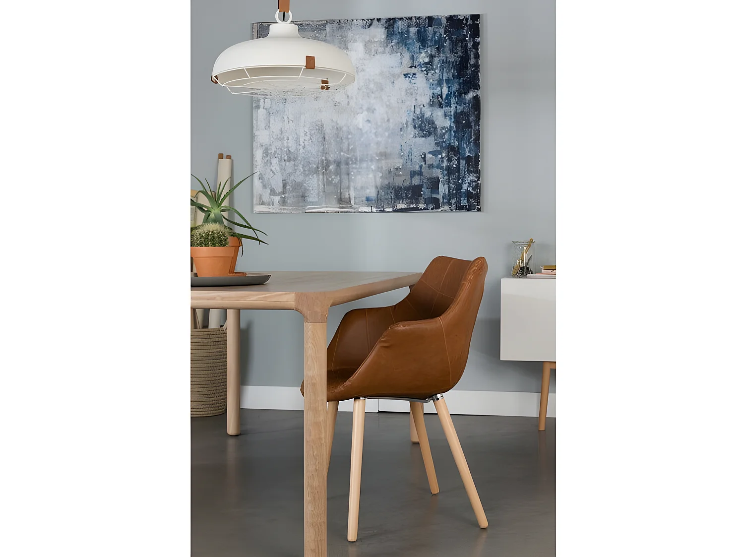 STORM - Table repas frêne naturel L180