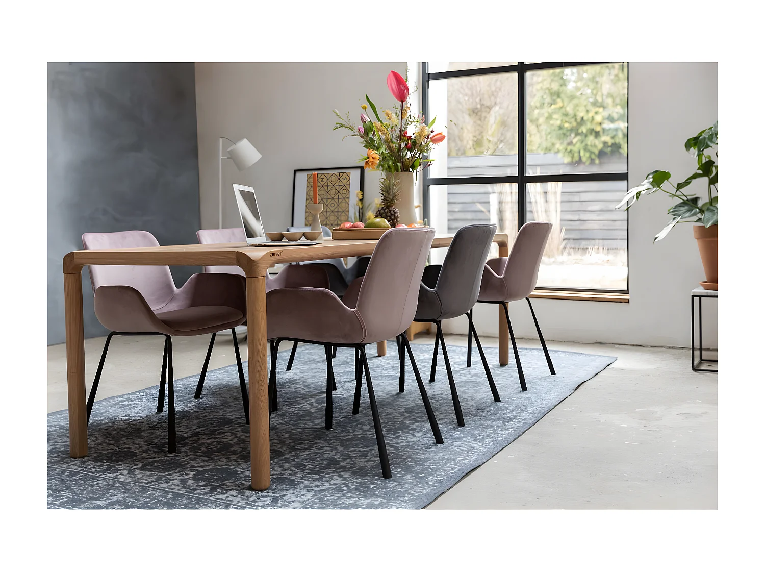 STORM - Table repas en frêne naturel 220 cm